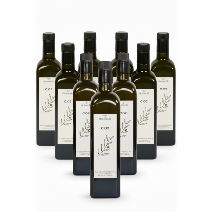 CONFEZIONE DA 9 BOTTIGLIE DI OLIO EVO C.02