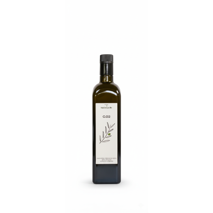 Foto bottiglia Olio Evo C.02 Mai Senza Olio