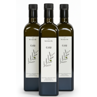 CONFEZIONE DA 3 BOTTIGLIE DI OLIO EVO C.02